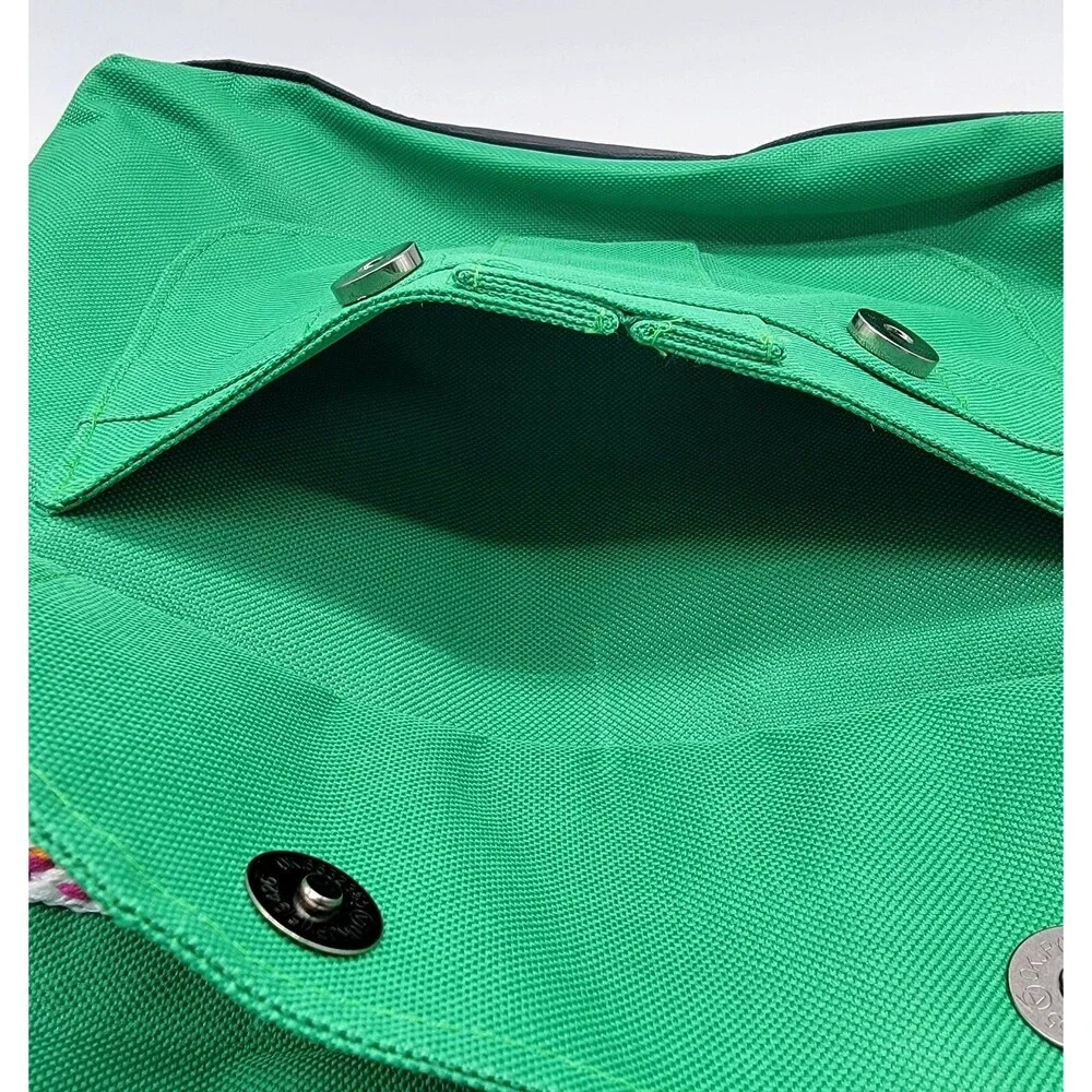 Green Canvas Backpack Roll Top Crossbody Tote Laptop Bag Custom Made